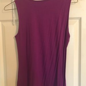 Sleeveless purple top